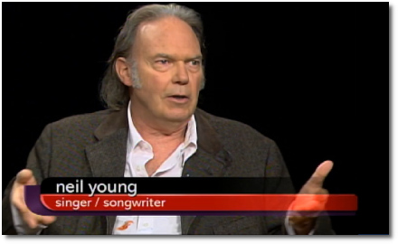Neil Young chatting with Charlie Rose (17 July 2008)