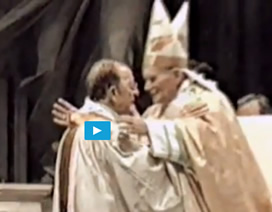 Pope John Paul II Gives a Warm Papal Embrace to Marcial Maciel