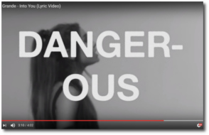 Ariana singing Into You a cappella black-n-white lyric dangerous