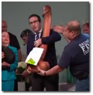 John Oliver Clutching his Giant Penis