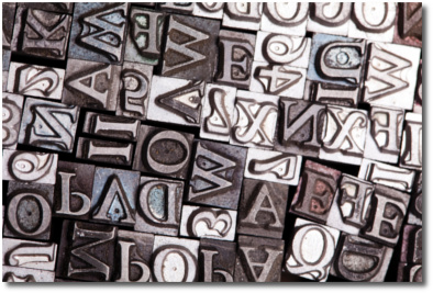Movable type for a printing press