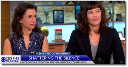 Jodi Kantor and Megan Twohey on CBS this Morning talking about breaking the Harvey Weinstein story